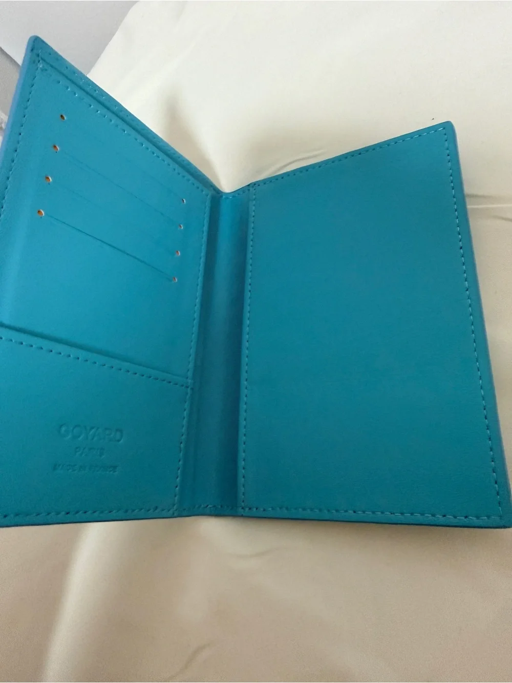 Blue Patterned Passport Cover - Picture 3 of 3